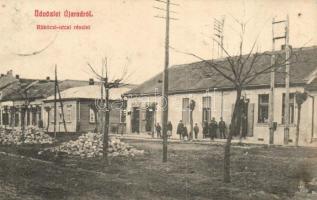 Arad, Újarad, Aradul Nou; Rákóczi utca, üzlet, Mayr Lajos kiadása / street, shop (lyukak / pinholes)