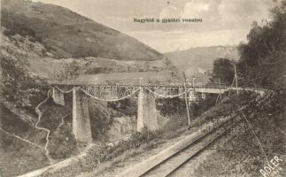 Gyalár, Ghelari;  Nagyhíd, vasúti híd, Adler Arthur fényirdája kiadása / railway bridge (EK)