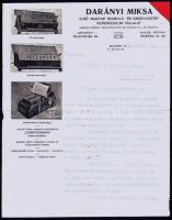 1911 Darányi Miksa díszes fejléces, illusztrált számla