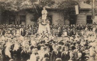 1924 Tamási, Világháborús hősi halottak emlékszobrának leleplezése Szent István napján. Jeruzsálem Ede kiadása (fa)