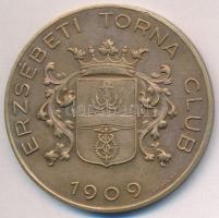 ~1920-1930. "Erzsébeti Torna  Club 1909" Br emlékérem "HAWEL BP" gyártói jelzéssel (47mm) T:2 kis ü.