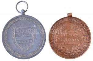 1898. "Jubileumi Emlékérem Fegyveres Erő Számára / Signum memoriae (AVSTR)" Br kitüntetés mellszalag nélkül + 1940. "Erdélyi részek felszabadulásának emlékére" cink emlékérem mellszalag nélkül. Szign.:BERÁN T:2,2- Hungary 1898. "Commemorative Jubilee Medal for the Armed Forces" decoration without ribbon + 1940. "Commemorative Medal for the Liberation of Transylvania" zinc medal without ribbon. Sign.:BERÁN C:XF,VF