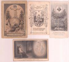14 db szentkép, közte metszetek, 10,5x5,5 cm és 14x10 cm közti méretben