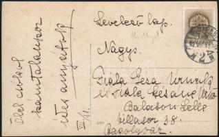 1928 Díszünnepség az Akadémián rajta Horthy Teleki, Apponyi, Serédi Jusztinián. Postán elküldve