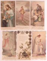 cca 1910-1930 17 db Max Hirmer litho szentkép, cca 11x6 cm méretben