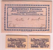 Kelecsényi Ferenc "Báró Wesselényi" gyógyszertára és műlaboratóriuma Budapest VII., recept...