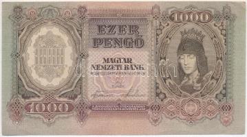 1943. 1000P felfelé elcsúszott előlapi nyomat T:II