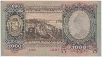 1943. 1000P felfelé elcsúszott előlapi nyomat T:II