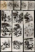 15 db Régi pornó fotó, különféle régi grafikákról, festményekről, változó állapotban, 10x8 cm. és 5x8 cm. közötti méretben.