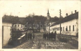 1924 Vasvörösvár, Rotenturm an der Pinka; utcakép, templom / street view with church (EK)