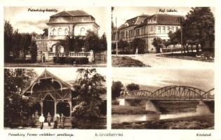 Köröstarcsa, Petneházy kastély, Petneházy Ferenc emlékkert pavilonja, református iskola, híd, kiadja Szakál Antal