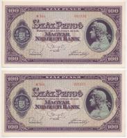 1945. 100P (2x) sorszámkövetők T:I