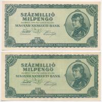 1946. 100.000MP (2x) festékfoltok a portrénál T:I,II