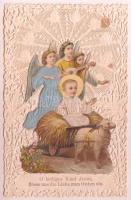 Csipkés litho szentkép, 11x7 cm