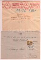 cca 1941-1947 Különböző cégjelzéses borítékok tartalommal(Légoltalmi Liga, Magyar Általános Hitelbank, Budapesti Mérnöki Kamara, Középponti Katolikus Kör, stb.), 9 db