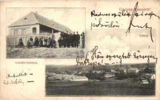 Cered, Czered; Csendőr laktanya, látkép, Márkusz Mór kiadása (EB)