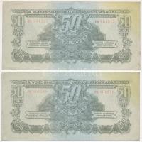 1944. 50P "A Vöröshadsereg Parancsnoksága" (4x) sorszámkövetők T:II fo.