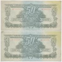 1944. 50P "A Vöröshadsereg Parancsnoksága" (4x) sorszámkövetők T:II fo