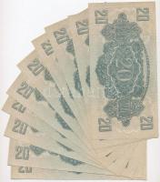 1944. 20P "A Vöröshadsereg Parancsnoksága" (10x) sorszámkövetők T:I,I-