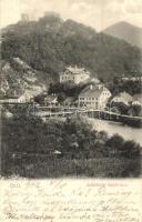 Celje, Cilli; Burgruine Ober-Cilli / Upper-Celje, bridge, castle ruins