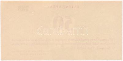 1945. "Székesfővárosi Házinyomda" elismervény 50P-ről T:I