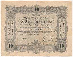 1848. 10Ft "Kossuth bankó" T:III,III- Adamo G111