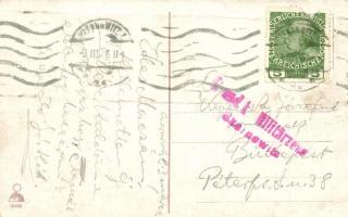 Chernivtsi, Czernowitz; Hauptbahnhof / railway station + K.u.K. Militärzensur (small tear)