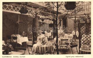 Kattowitz, Katowice; Hotel Savoy, Ogród przy restauraeji / hotel restaurant garden