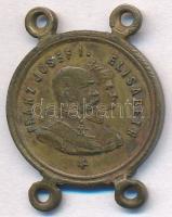 Ausztria ~1890. "I. Ferenc József és Erzsébet / I. Ferenc József 1848" Cu medál négy füllel (19mm) T:2 Austria ~1890. "Franz Joseph I and Elisabeth / Franz Joseph I 1848" Cu medallion with four ears (19mm) C:XF