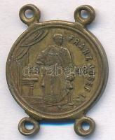 Ausztria ~1890. "I. Ferenc József és Erzsébet / I. Ferenc József 1848" Cu medál négy fülle...