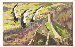 Bezdez, Bösig; Burgruine / castle ruins. Mia Künstlerkarten Verlag Karte 31. 3258. s: Fr. Jung-Ilsenheim