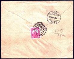 1929 Bp., Vértes és Sebestyén fehérneműkészítők fejléces levele anyagmintákkal, borítékban