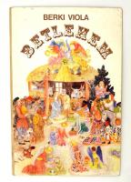 1990 Berki Viola: Betlehem, kihajtható, térbeli, papír, kis szakadással, 49x37x26 cm
