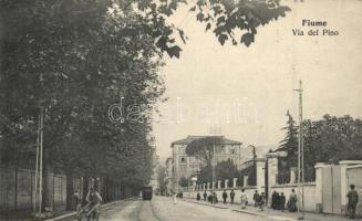 Fiume, Via del Pino / street with tram (EK)