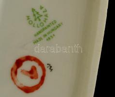 Hollóházi sárga ruhás lány, kézzel festett, jelzett, hibátlan, m:23 cm