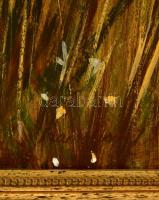 Szamosvári József (1931-): Balaton felvidék. Olaj, farost, jelzett, keretben, 60×80 cm