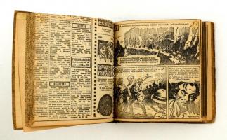 cca 1960 Eltűnt Világ + Szép Mikhál c. képregények. Két sorozat újságból kivágva, gondosan egybekötv...