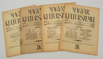 1943 Bak János (szerk.): Magyar Kulturszemle, 4 száma ( VI. évf. 6. 9. 11. 12.)