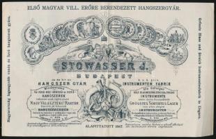 1913 Stowasser János cs. és kir. udvari szállító díszes fejléces számlája