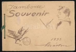 1933 Gödöllő, Jamboree Souvenir. Márton Lajos grafikáit tartalmazó 40 lapos füzet / 1933 Gödöllő, Jamboree Souvenir 40 graphics of Lajos Marton 21x14 cm