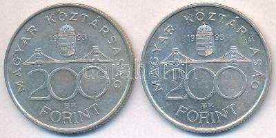 1993. 200Ft Ag "MNB" (2x) T:2