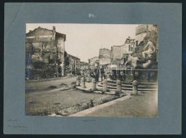 1917 A szétlőtt Udine romjai az olasz fronton, / Ruins of Udine in the Italian battlefields.15x11 cm