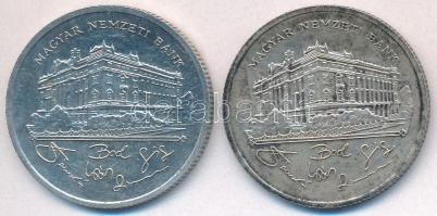 1992. 200Ft Ag "MNB" (2x) T:2 patina