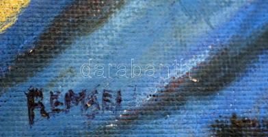 Remsei jelzéssel: Kalapos férfi. Olaj, farost, 53×35 cm