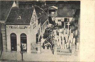Zalaegerszeg, Wapper Ignácz Concordia temetkezési intézete; hátoldalon a tulajdonos saját kezű értesítése elkészült sírkőről, kiadja Divald Károly fia
