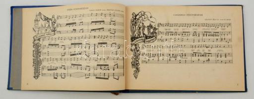 1940 Visszadalolt városok. Oldalankánt önnáló rajzokkal díszített irredenta dalgyűjtemény és kottagy...