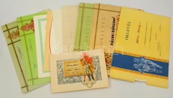 cca 1956-1984 9 db különböző kommunista időszakból származó oklevél