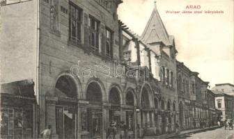 Arad, Weitzer János utca, leányiskola, Pichler Sándor kiadása / street, girls' school (EK)