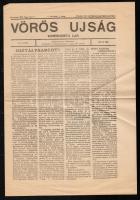 1918 Bp., A Vörös Újság kommunista lap I. évfolyamának 1. száma, REPRINT!