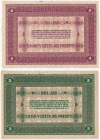 Olaszország / Velence / Osztrák-magyar megszállás 1918. 1L + 2L T:II,III ragasztás
Italy / Venice /...